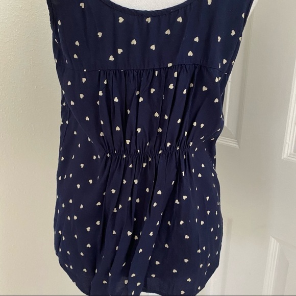 Pins and Needles Heart Graphic Cami Button Front Ruched Back Sz Small - Picture 8 of 8